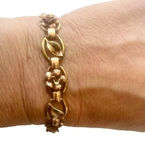 Vintage Krementz 14k overlay rose bracelet
